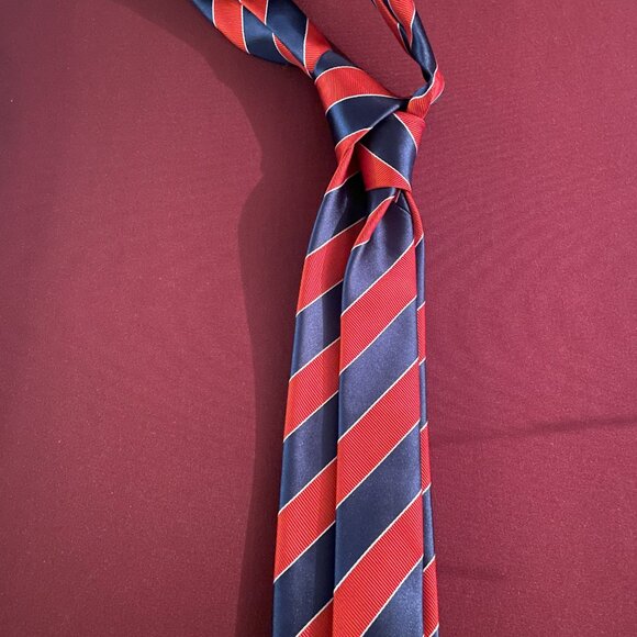 Red & Blue Striped Necktie Set - Picture 5 of 7
